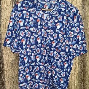 Ariat Men's Blue Feather Print Shirt